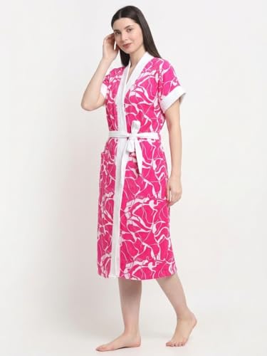 Image of CREEVA Everyday Bathrobe for Women Micro Terry Robe | Soft and Easy to Absorb & Dry| Unisex Bathrobe