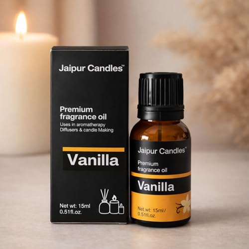 Image of Vanilla Fragrance Oil | 15 ml | Aroma Oil for Home Fragrance | Best for Aromatherapy | Use in Diffusers, Candles, Air Fresheners (15ML, Vanilla)