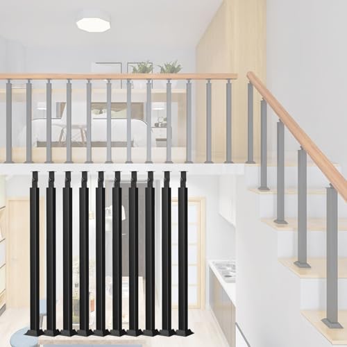 Poteaux de garde-corps d'escalier intérieur pour stabiliser une rampe carrée instable