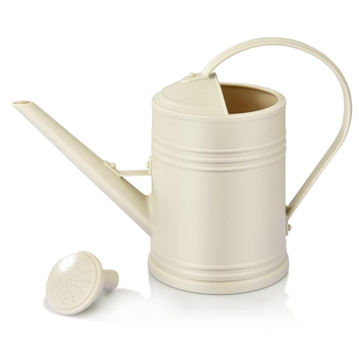Watering Can for Indoor Plants, Small Long Spout with Sprinkler Head for Flower Outdoor House Plants Garden Flower (1/2 Gallon) (Ivory)