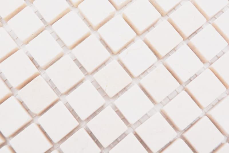 Piastrelle a mosaico, marmo naturale, bianco, Botticino Antico, MOS38-0104
