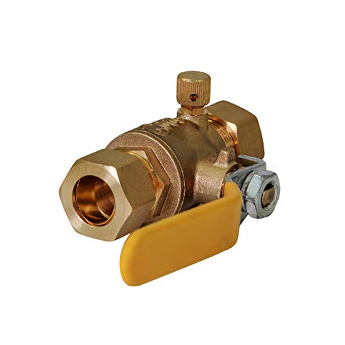 Midline Valve 947M234 Premium Brass Full Port Ball Valve with Drain 1/2 in. Compression Connections - Image 4