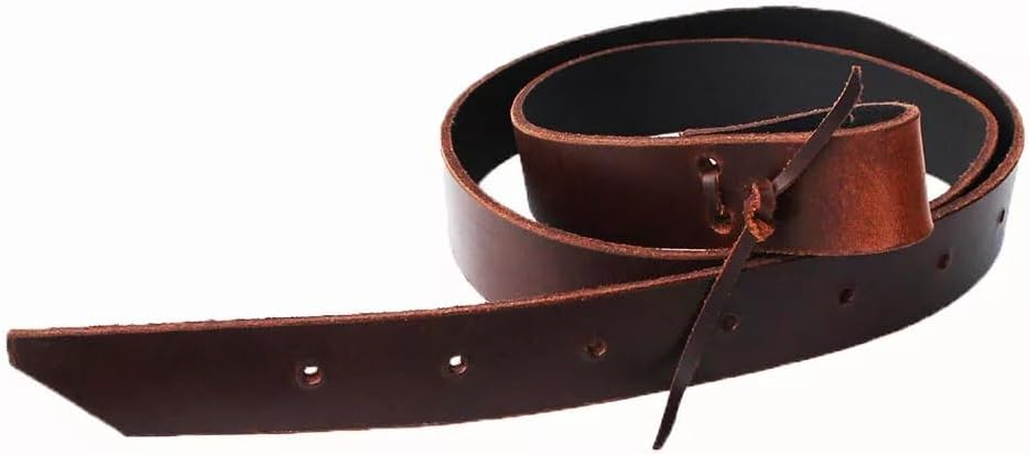 HUMAYL SADDLERY Regular Leather Western Horse Saddle Latigo Off Billet Tie Strap Set Pair Premium Latigo Saddle Cinch Tie Strap - Saddle Strap - Leather Cinch Western Saddle Cinch tie with Holes, L040