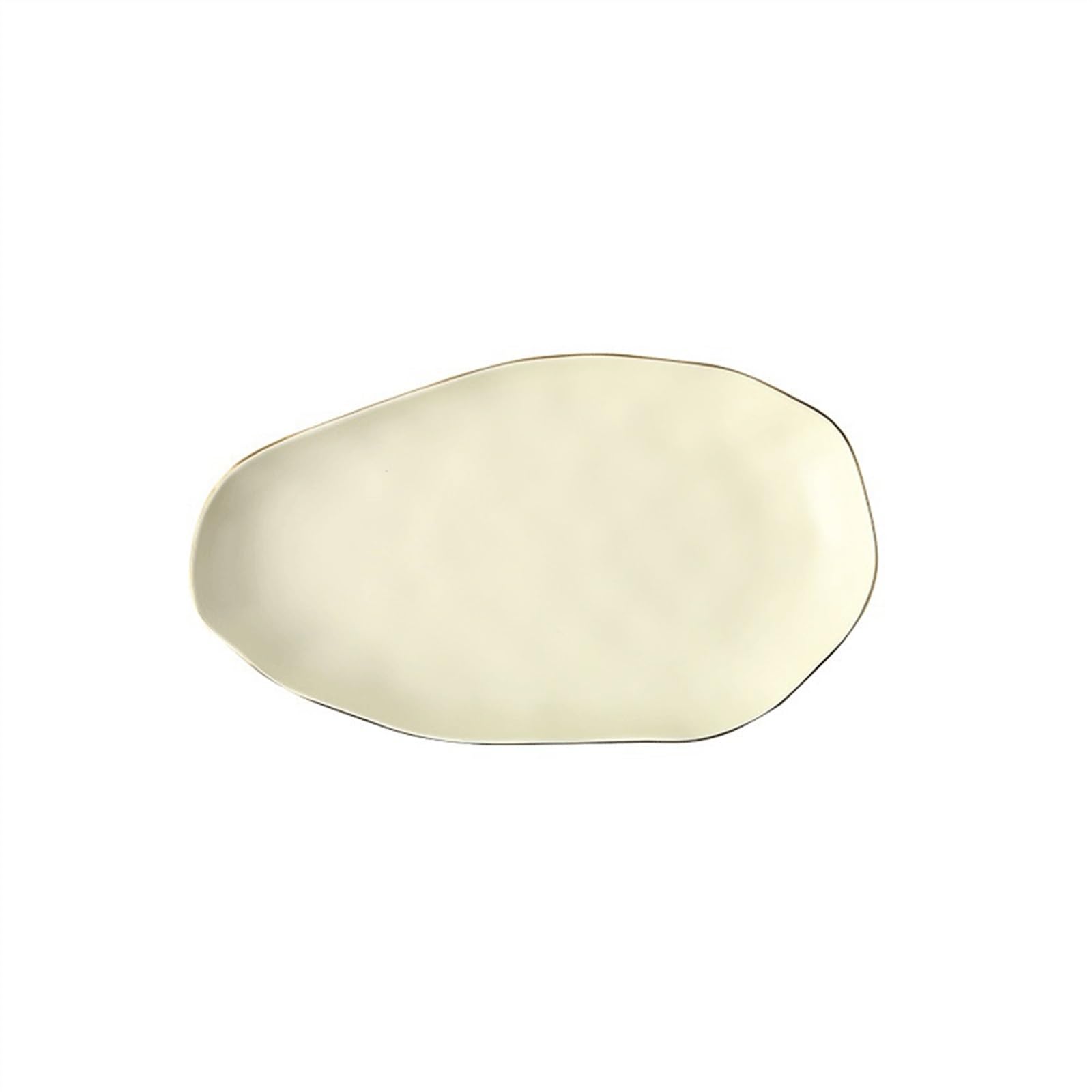 HPTHLY Plate Ceramic Dinner Plate Vegetable Plate Dessert Plate Household Cooking Sashimi Plate Irregular Plate Fruit Plate Bread Plate Dessert Pastry Dinner Plate Tablewa Dessert Plate (White)