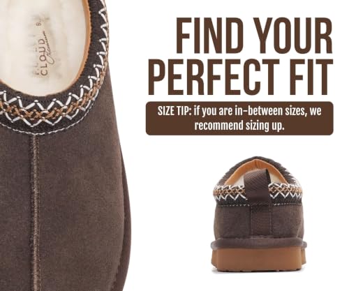 Image of Project Cloud 100% Genuine Leather Shearling Slippers for Women (Nerita) | Australian Fur Lining Memory Foam Insole Non Slip EVA Sole Fuzzy Plush House Shoes Warm Cozy Indoor Footwear Everyday Comfort