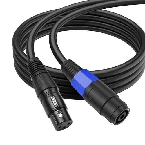 SinLoon Speakon to XLR 18AWG 3Pin Female Audio Extension Cable with Twist Lock for Amplifier Pro DJ PA Stage (1.8M/6FT)
