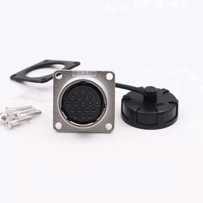 WS24 19Pin Aviation Connector Female Socket Waterproof Metal Threaded Panel M24 Outdoor LED Industrial Equipment (WS24, Z, 19pin)