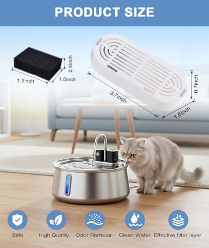 Filtros de repuesto para fuente de agua para gatos CEESC 312-B esponjas de filtración recambios 4