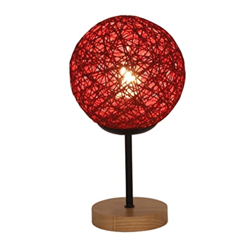 Lampe de bureau étudiante rouge Dreamie éclairage chaud en bois moderne