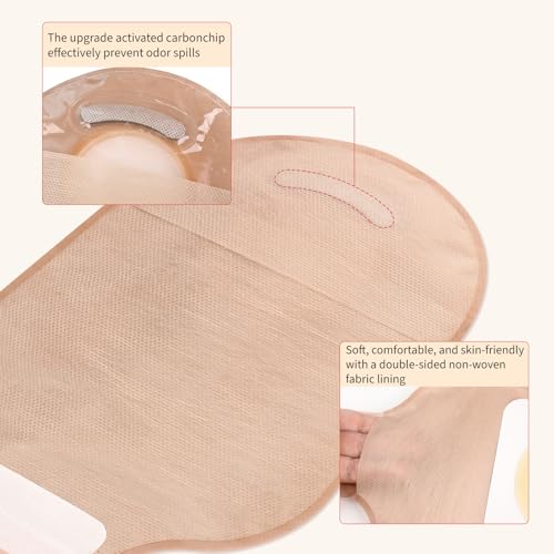 22 PCS Ostomy Supplies 2 Piece Colostomy Bags, Two Piece Drainable Ostomy Pouch with Hook-and-Loop Closure for Ileostomy Stoma Care, Cut-to-Fit (16 x Bags+6 x Barriers) - Thumbnail 6