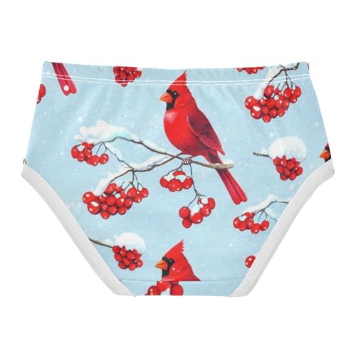 Cotton Toddler Girls Underwear Winter Red Birds Cute Panties Girl Florals Kids Briefs Undies 2t2
