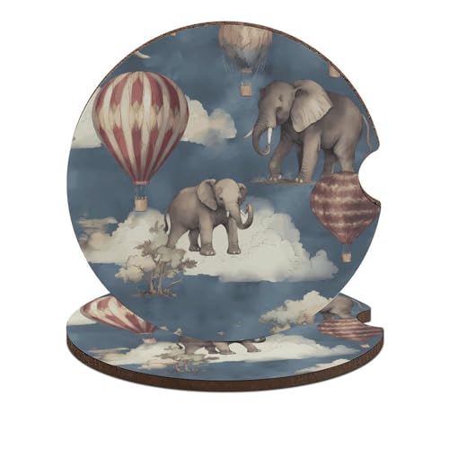 Portavasos para auto con dibujos de animales, 2 piezas