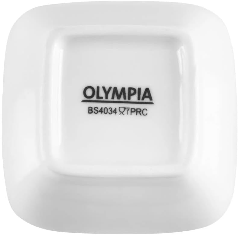 Olympia Miniature Rounded Square Dishes 60mm Porcelain White Serving Bowls 12pc
