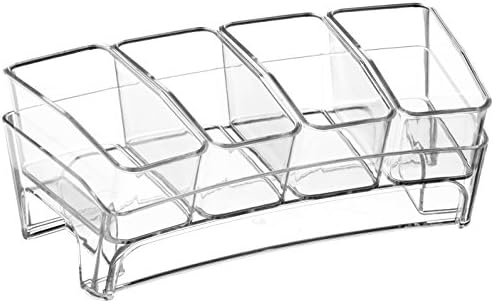 Prodyne Acrylic SB-6 Condiment Bar On Ice, Clear