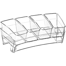 Prodyne Acrylic SB-6 Condiment Bar On Ice, Clear