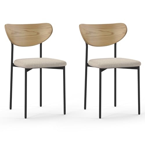 Comforshare Beige Dining Chairs Set of 2