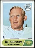 1968 Topps # 53 Les Josephson Los Angeles Rams (Football Card) EX+ Rams Augustana