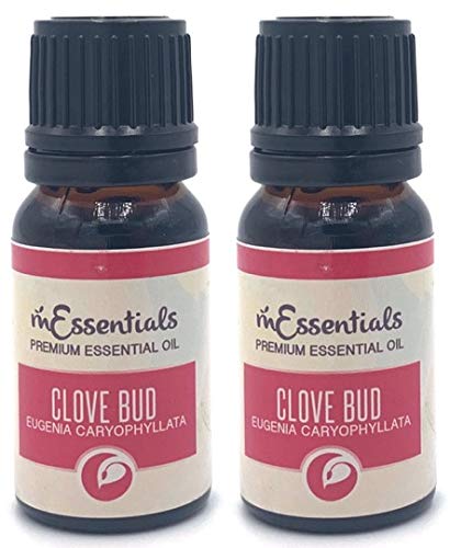 mEssentials Clove Bud 100% Pure Essential Oil 2 Pack - 10ml, Therapeutic Grade