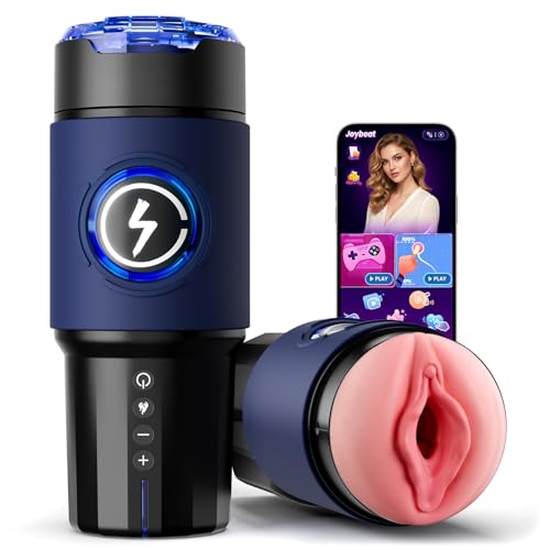 KI-Interaktion 360 Schnellheiz Masturbatoren Sex Spielzeug für die Männer Masturbieren für Männer 5 Intensiver Teleskopfunktion Sexspielzeug Realistische Masturbatoren Liner Abnehmbare Sex Toys Set