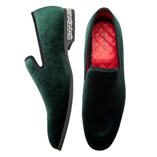 Image of JITAI Men's Dress Shoes - Casual Rubber & Leather Loafers for Men - Fashion Business Formal Wear