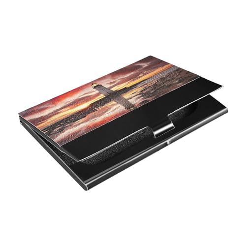 Kigai Business Card Holder, Lighthouse Metal Men's Women's Credit Card & Holder Wallet Fashionable Durable Portable Business Card Case