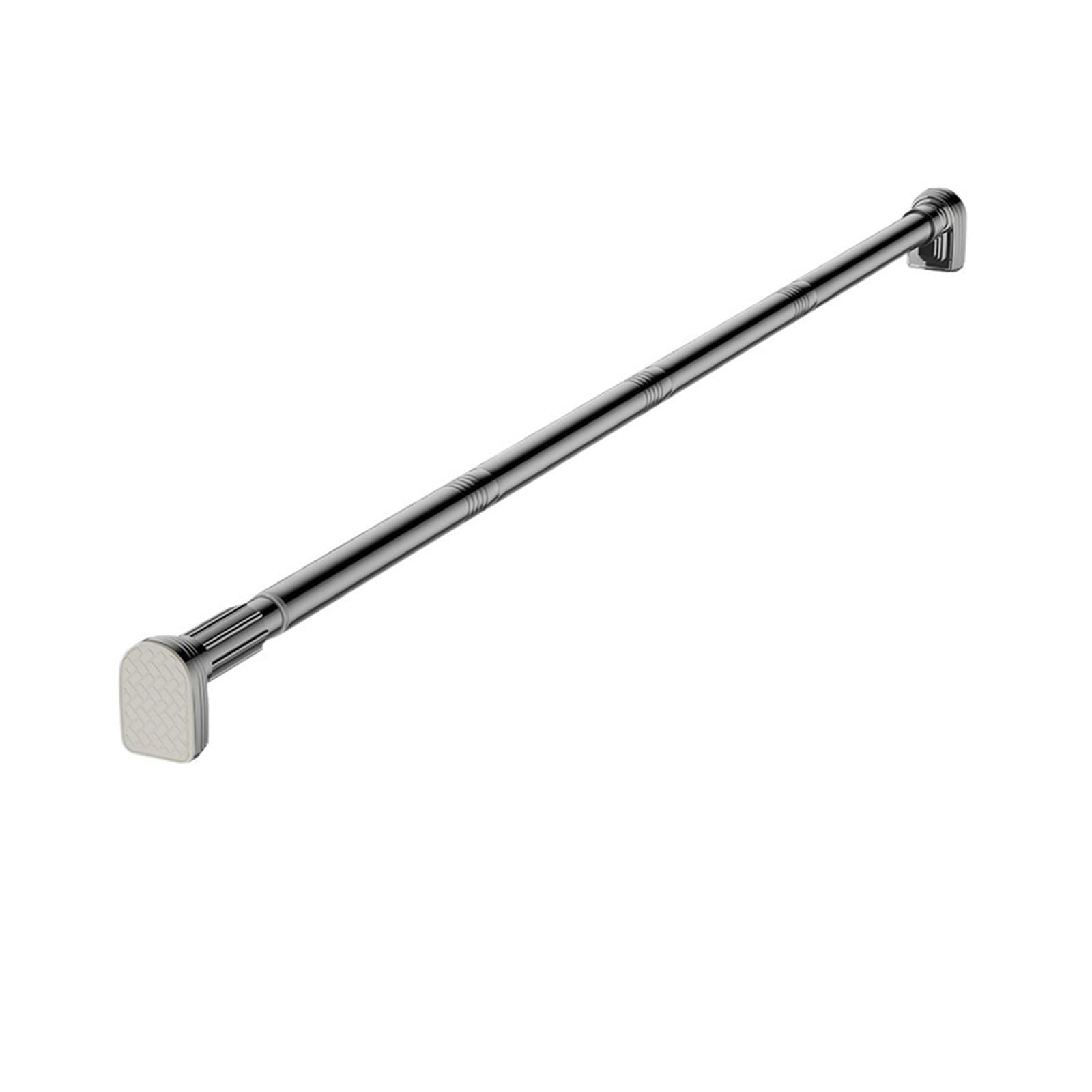 Tension Rod Adjustable Stainless Steel Shower Curtain Rod Clothes Drying Rack Telescopic Pole for Laundry Room Bathroom(Silvery150-165cm)
