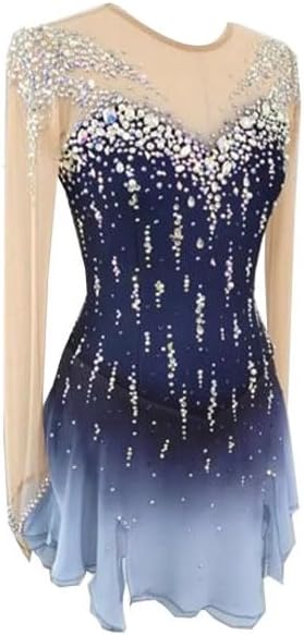 JRUIA Women's Figure Skating Dress Girls' Ice Skating Clothing Elasticity Adults Professional Gymnastics Dance Costumes