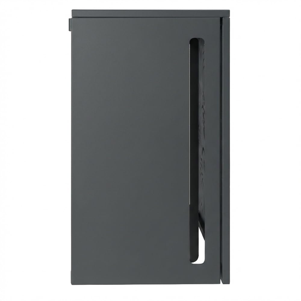 TERRE JARDIN Cache Climatiseur Exterieur 105x90x66,5 - Pompe a Chaleur Extérieur Métal - Kit Fixation Inclus - Cache Clim, Anti Intempéries - Discrétion, Protection, Réduction Bruit - Anthracite - 4