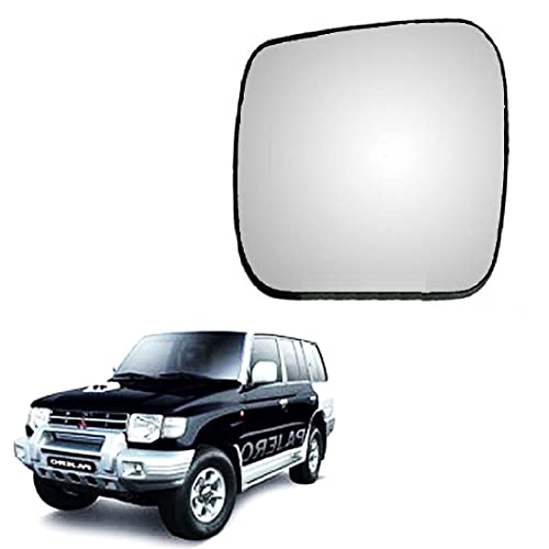Image of ORVM Side View Mirror Glass Plate compatible with Mitsubhishi Pajero SFX 2nd GEN 2002-2012 Model (LEFT PASSENGER SIDE)