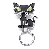 SENFAI Halloween Seris of Magnetic Eyeglass Holder for Unisex Adult Black Cat