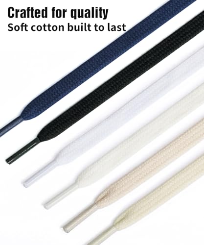 handshop 2 pairs flat athletic shoelaces 51634 in 4034-6334 wide sneaker replacement shoe laces