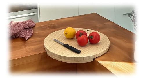 Utilify Bamboo Corner Cutting Board with Protective Edges