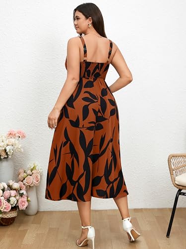 Image of RWJ Women's Plus Size Dresses with Pockets V-Neck Sleeveless Maxi Dress for Wedding Guest Dress Formal Cocktail