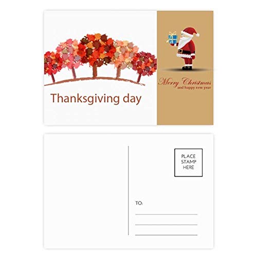 Cartes postales Thanksgiving arbre rouge pour ne plus manquer de cartes à Noël