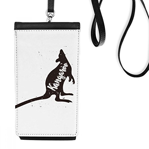 Cadeau porte-monnaie suspendu original motif kangourou en cuir faux