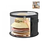 Hat Box Storage for Women – Large Clear Hat Storage Boxes for Wide Brim Sun Hats, Cowboy Hats & Travel – Foldable Hat Organizer Bag with Handles (Black)