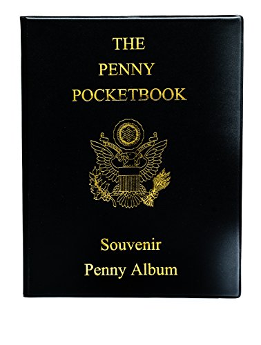 Pressed Penny Album (A4 Size) Coin Holder Holds up to 108 Elongated Pennies and 28 Elongated Quarters Collection Book for Collectors