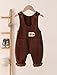 Happy Cherry Baby Girls Boys Corduroy Overall Casual Loose Bib Pants Jumpsuit Toddler Kids Cute Adjustable Straps Button Fashion Overall Romper with Pocket Brown 18-24 Months 2025