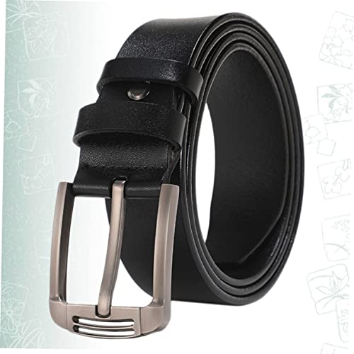 Adjustable Mens Belt Pin Buckle Belt Casual Dress for Men Black Mens Stretch4
