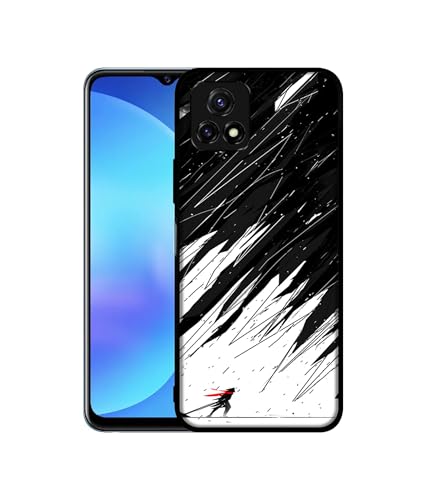 Image of Geometric Strom Design Premium 2D Printed Metal Back Case Cover for Vivo Y72 5G