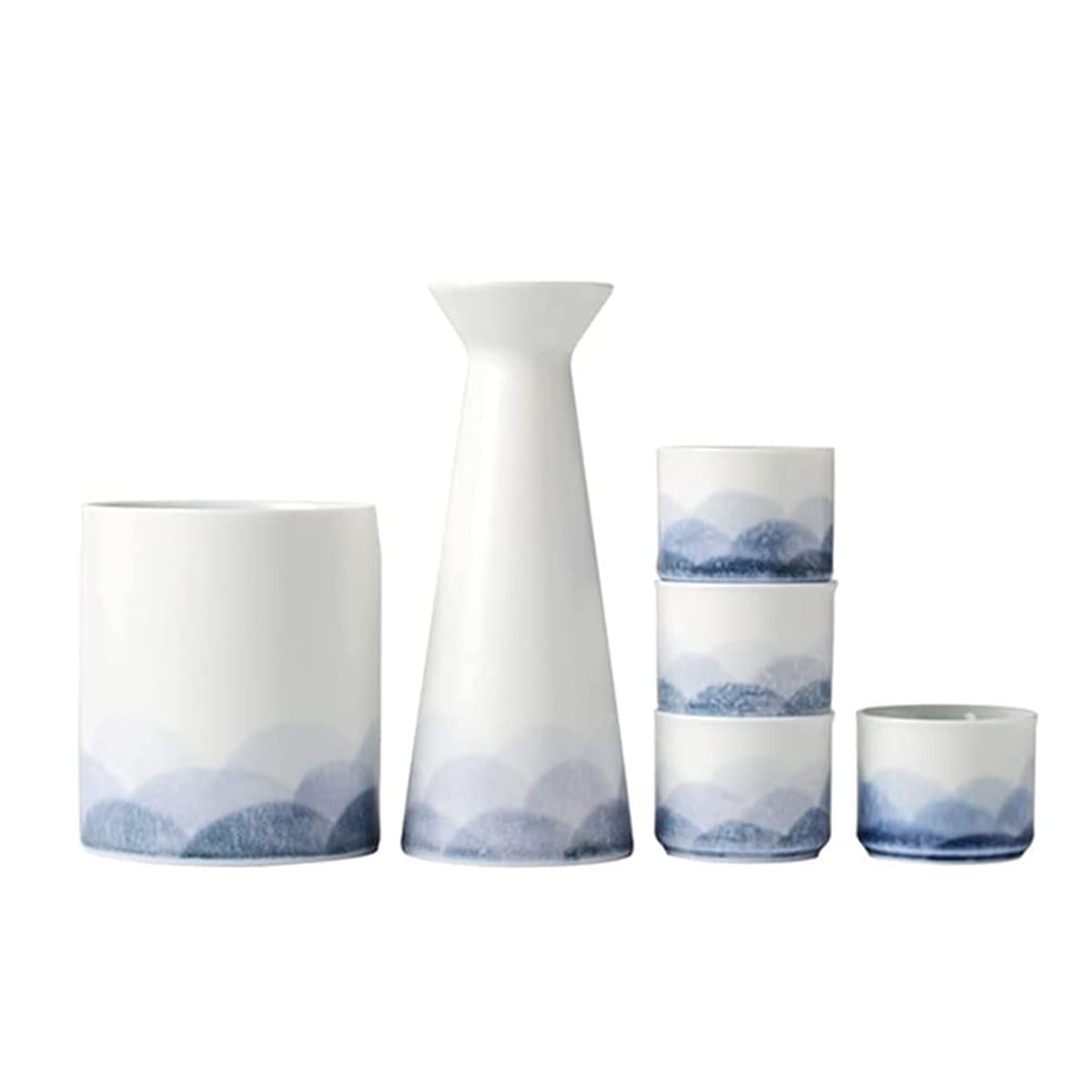 Coffret tasses à saké en céramique et chauffe-plat idéal pour cadeau