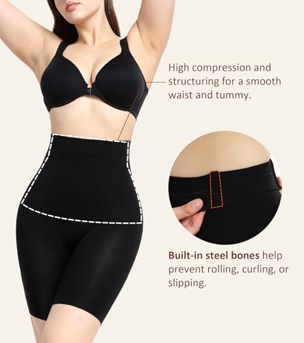 DotVol Women's Shapewear High Waisted Tummy Control Body Shaper Shorts Butt Lifting Underwear2