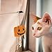 POPETPOP Halloween Cat Teaser Wand Toy with Bell Interactive Pumpkin Lantern Stick for Indoor Cats Engaging Kitten Play Accessory to Stimulate Curiosity and Exercise