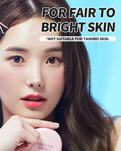 Semmul Perfect Pore Pink Pact - Makeup Finishing Pressed Powder For Sebum Control And Pore Minimization, Soothes Sensitive Skin With Calamine, Setting Powder, Clumps Free 12G #TOP1