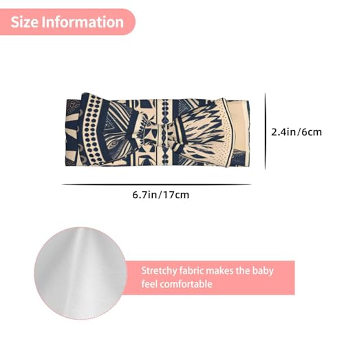 Baby Bow Headband African peoples illustration Pattern Soft, Skin-Friendly for Newborns 0-6 Months, for Baby Girls3