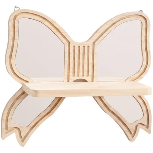 Étagère murale en bois arc miroir pour optimiser petit espace mur