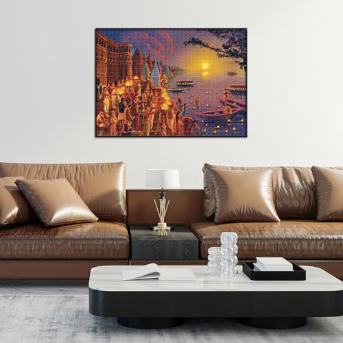 Image of Blissful Banaras | Jigsaw Puzzle for Adults & Teens | 1000 Pcs Precision-Cut | Beautiful Artwork | Fun Brain Challenge | Ideal Gift for Puzzle Lovers