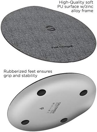 Encased Samsung Wireless Charger Galaxy Note 10 Plus/Ultra / 20 / S9 / S8 / S10 /S20 / S21/ S22 Charger Quick Charge 3.0 Wireless Pad - Fast Charging Qi Enabled (Case Compatible Design) (Black)