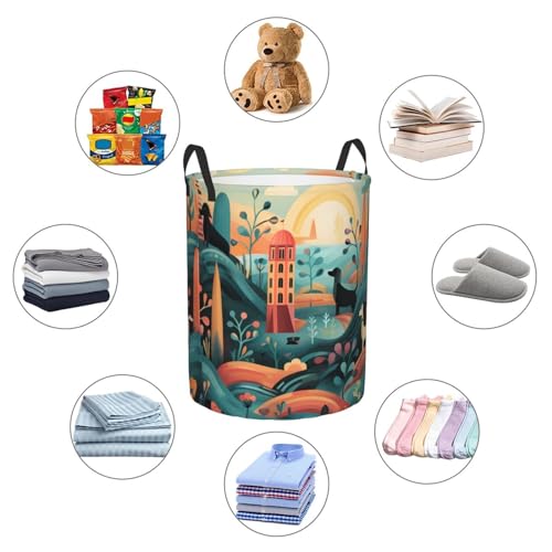 Panier à linge teckel imperméable avec poignées pour linge humide - 5
