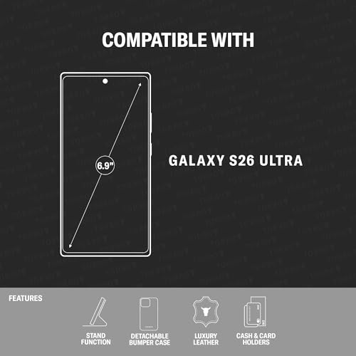 Étui portefeuille Galaxy S26 Ultra TORRO idéal pour simplifier vos déplacements - 2